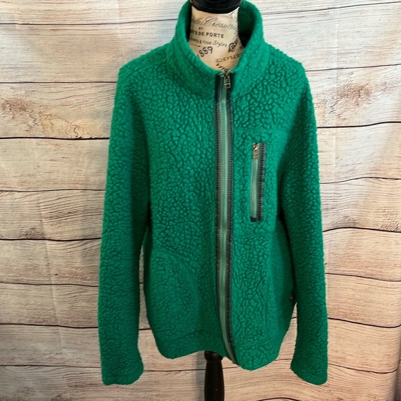 Toad&Co Other - Toad & Co Sespe Sherpa Jacket Men’s Green Full Zipper Size Medium Recycled Wool